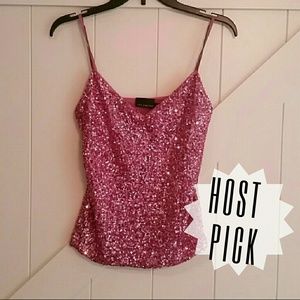 The Limited Pink Sequin Tank Top